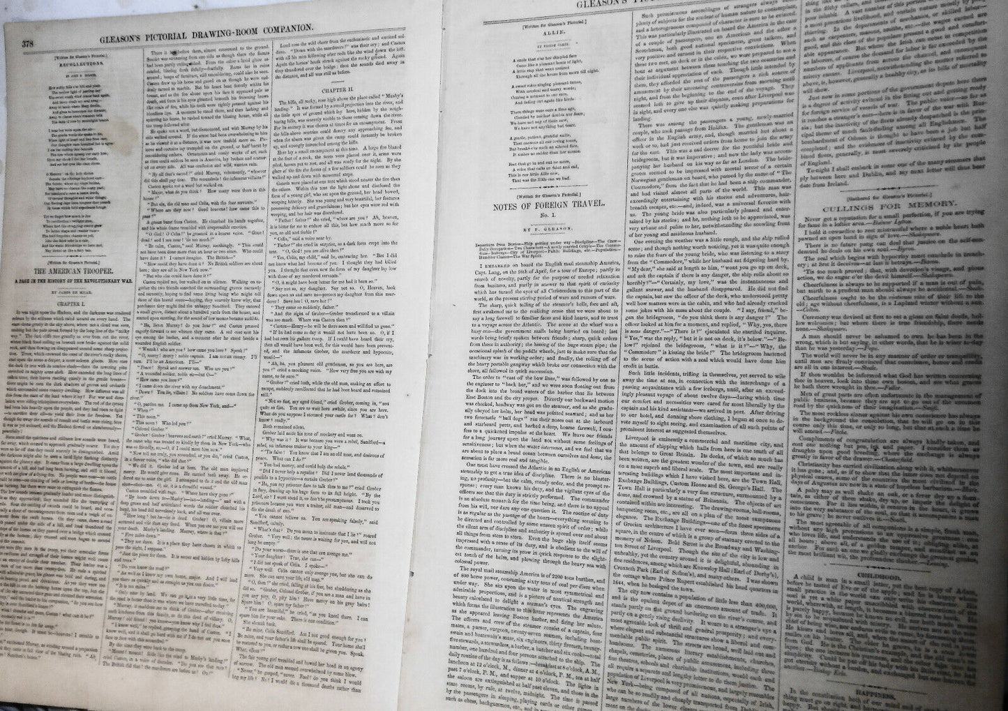Marblehead, Massachusetts : Full page & 3 other prints + story. Gleason's 1854