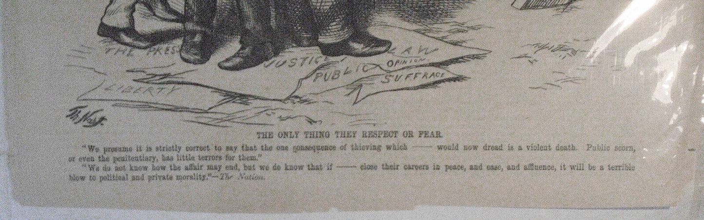 The Only Thing they respect or fear, by Thomas Nast. October 21, 1871 Harper's