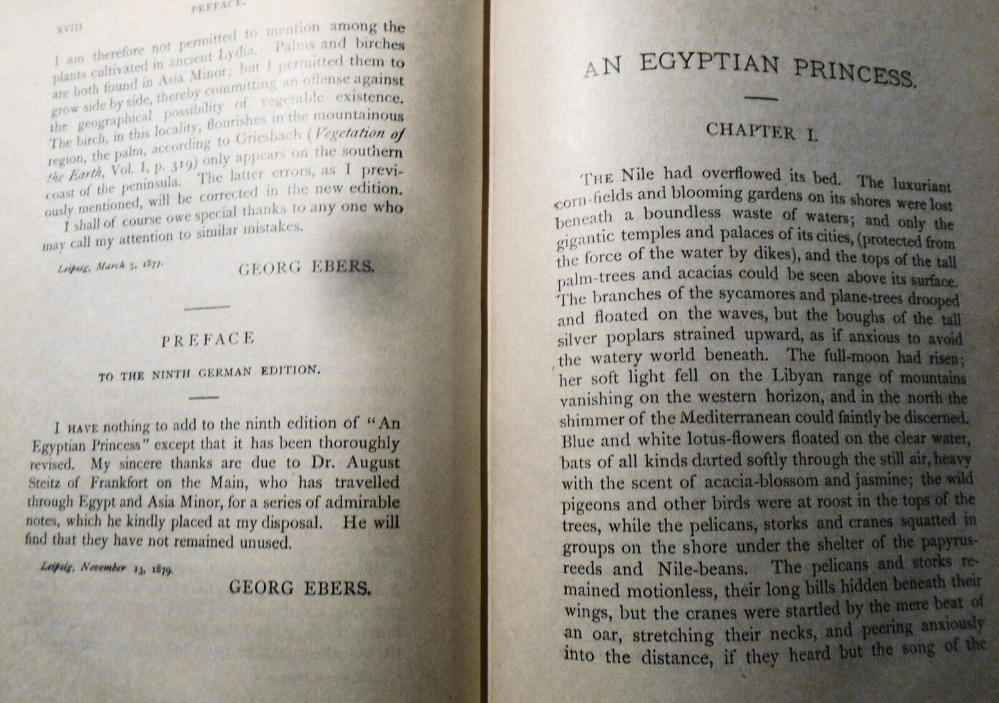 D. W. Griffith SIGNED book - An Egyptian Princess, by George Ebers