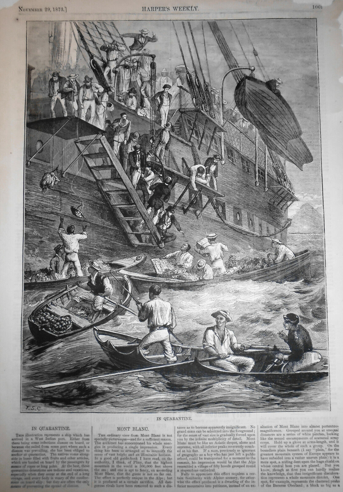 In Quarantine - Harper's Weekly, November 29, 1873