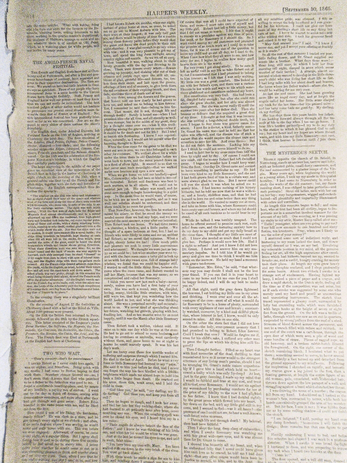 1865 The Freedmen's Village, Hampton VA + Hanging of negro slave Amy Spain