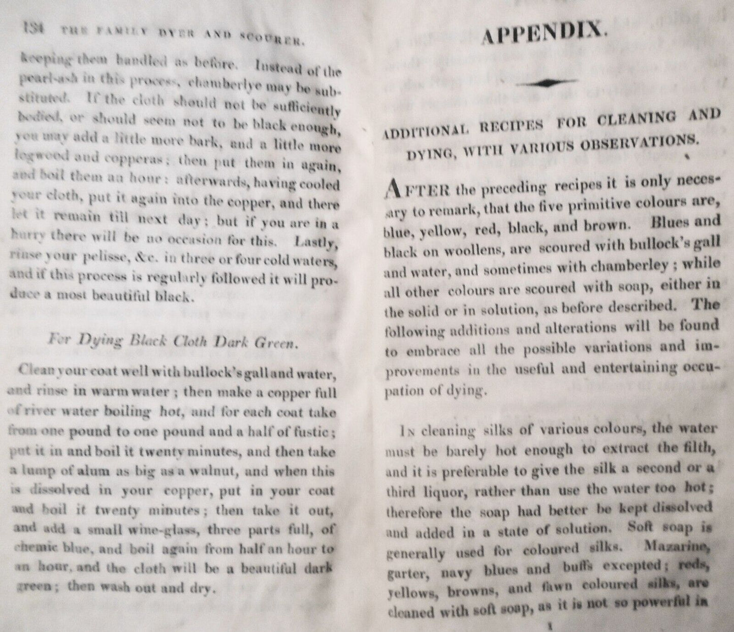 1818 The Family Dyer and Scourer, by William Tucker. 2nd ed