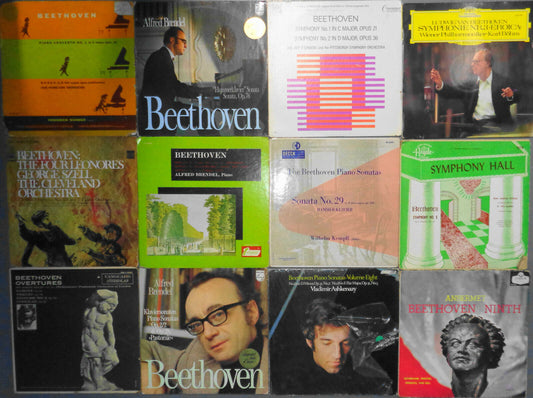 12 Beethoven LPs : Wuhrer, Brendel, Steinberg, Bohm, Szell, Kempff, Ashkenazy...