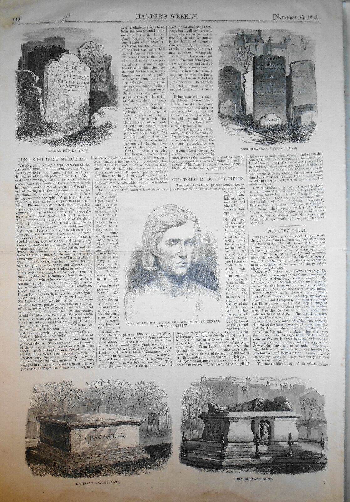 1869 Harper's Weekly: Political Discussion (Blacks); Uncle Sam's Thanksgiving