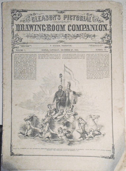 Gleason's Pictorial - December 27, 1851. Much on Kossuth