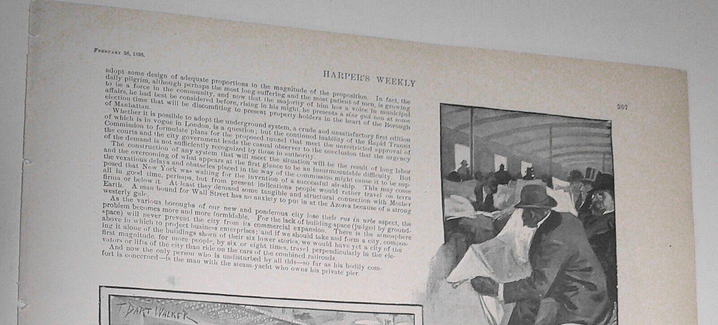 How People Come and Go in New York - Harper's Weekly, February 26, 1898 section