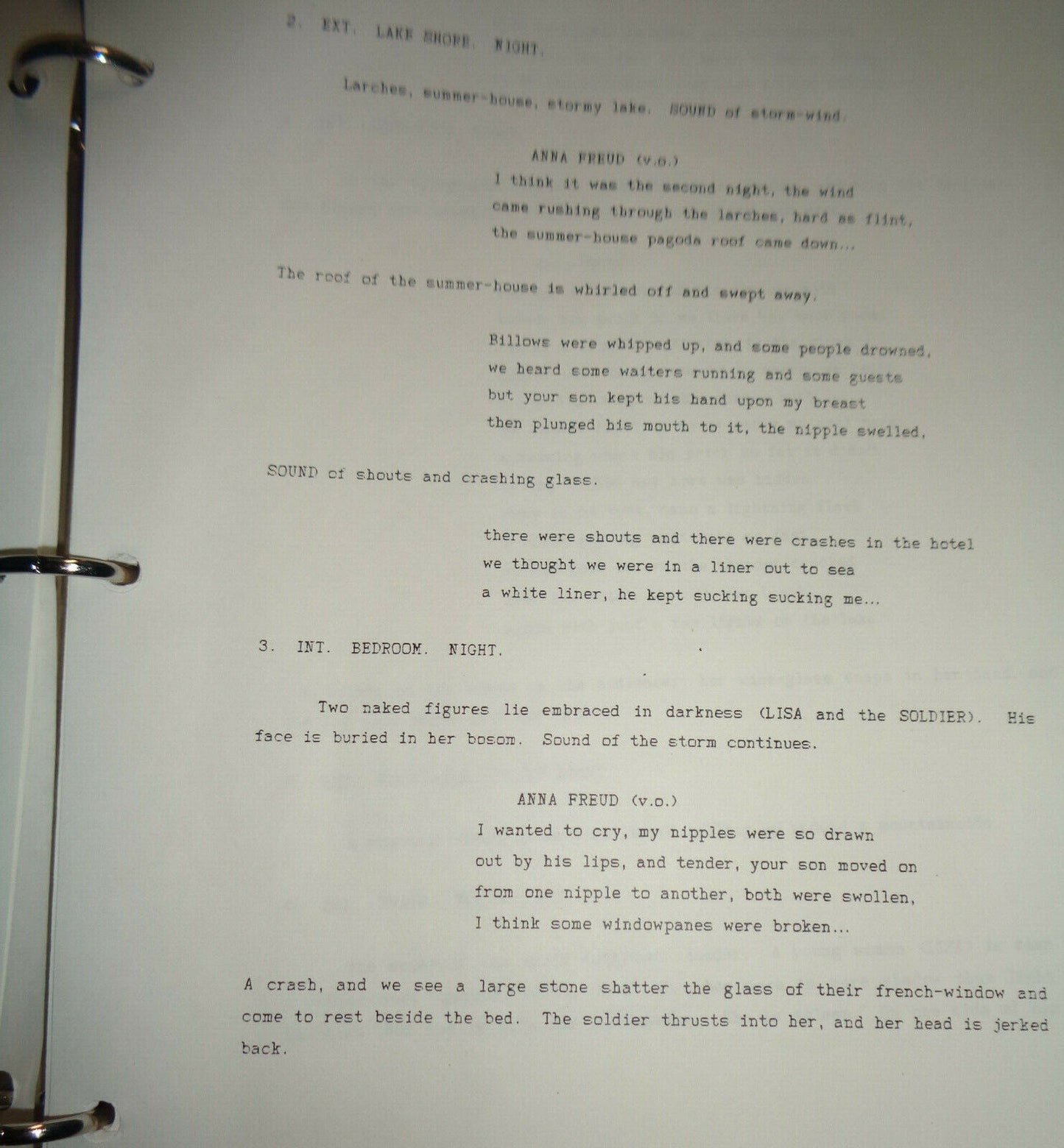 D. M. Thomas - THE WHITE HOTEL - second draft screenplay, unpublished