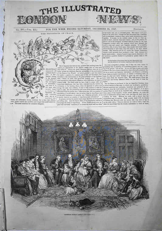 Christmas Pictures: 3 pages of scenes - Illustrated London News December 1847