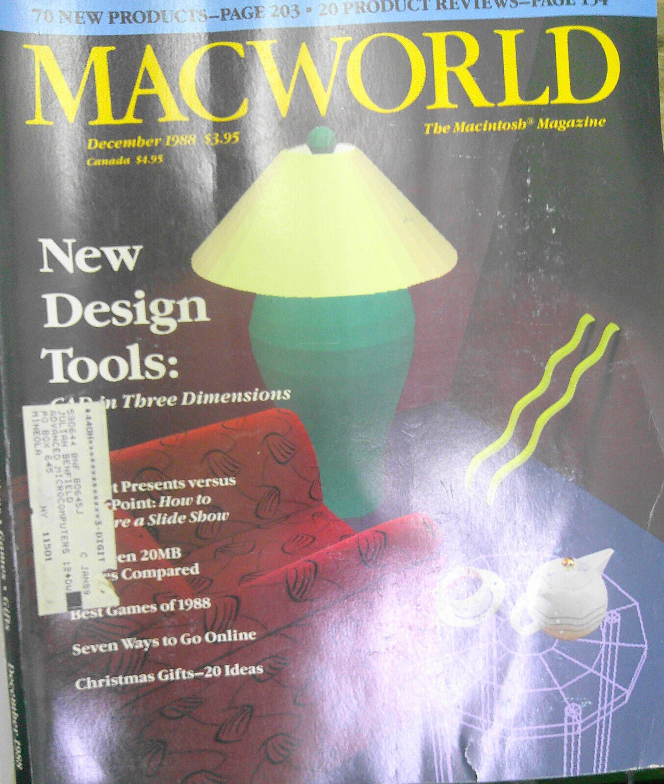 4 vintage Apple Macintosh magazines, 1987-89 : 3 MacUser & 1 MacWorld