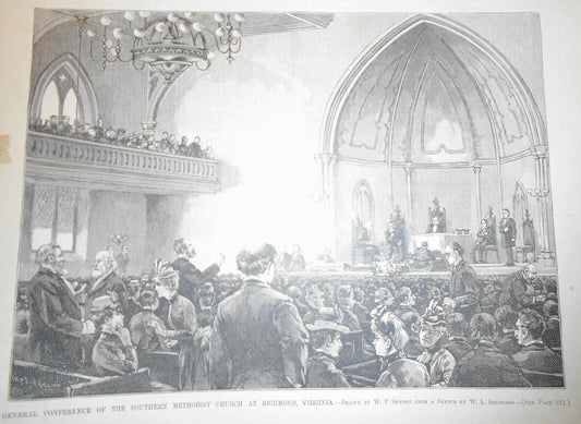 General Conference of the Southern Methodist Church at Richmond, VA - HW 1886