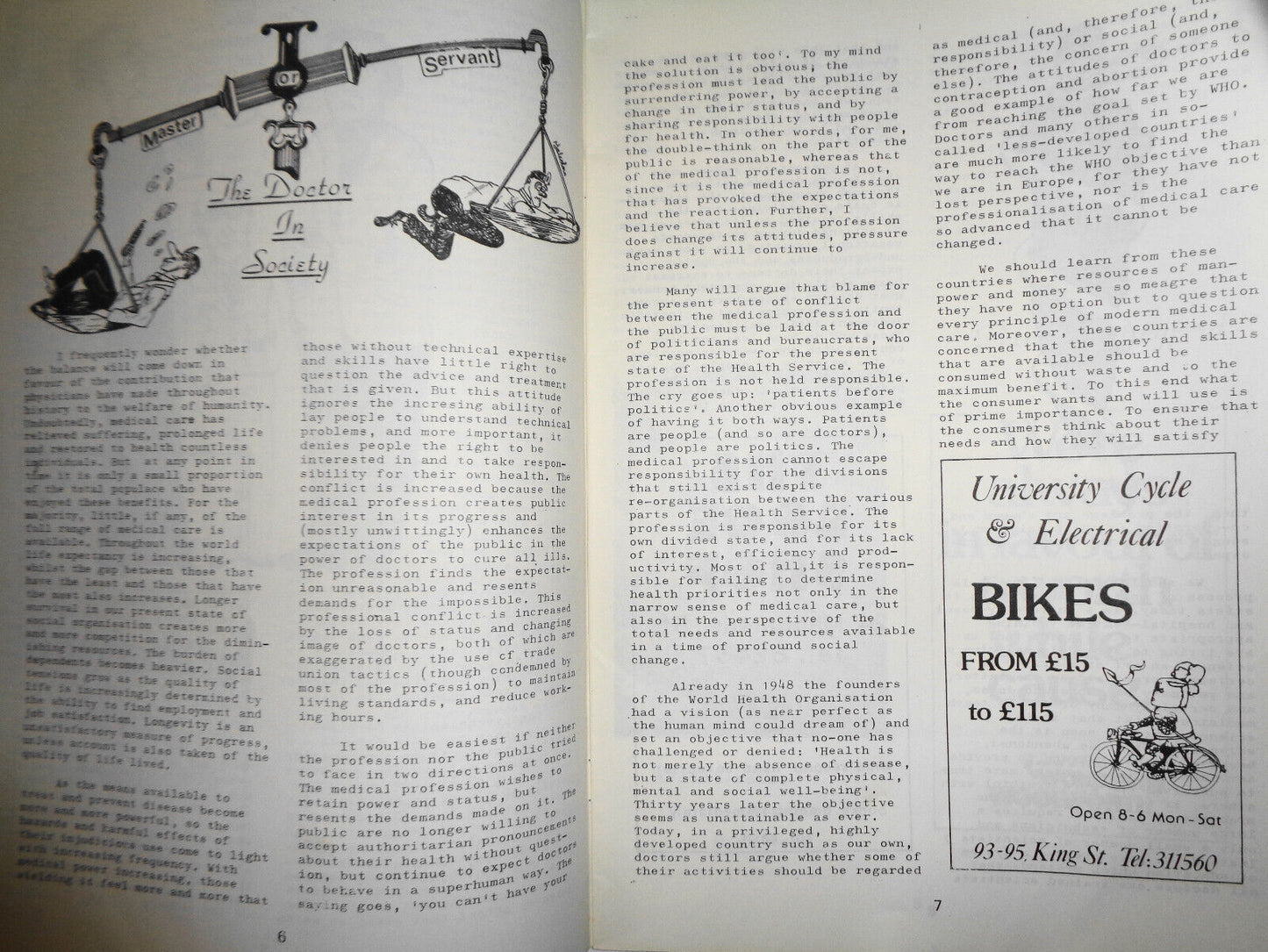 Alternatives - Premiere issue, 1976 - Cambridge University student publication