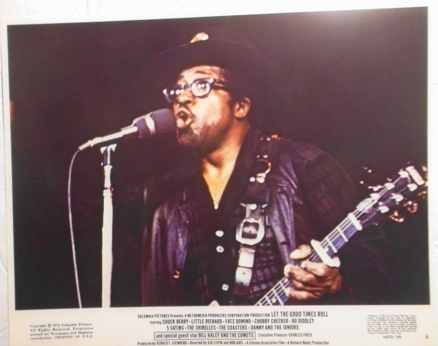 Little Richard, Bo Diddley, Fats Domino, Chubby Checker, 1973 4 Press Photos Lot