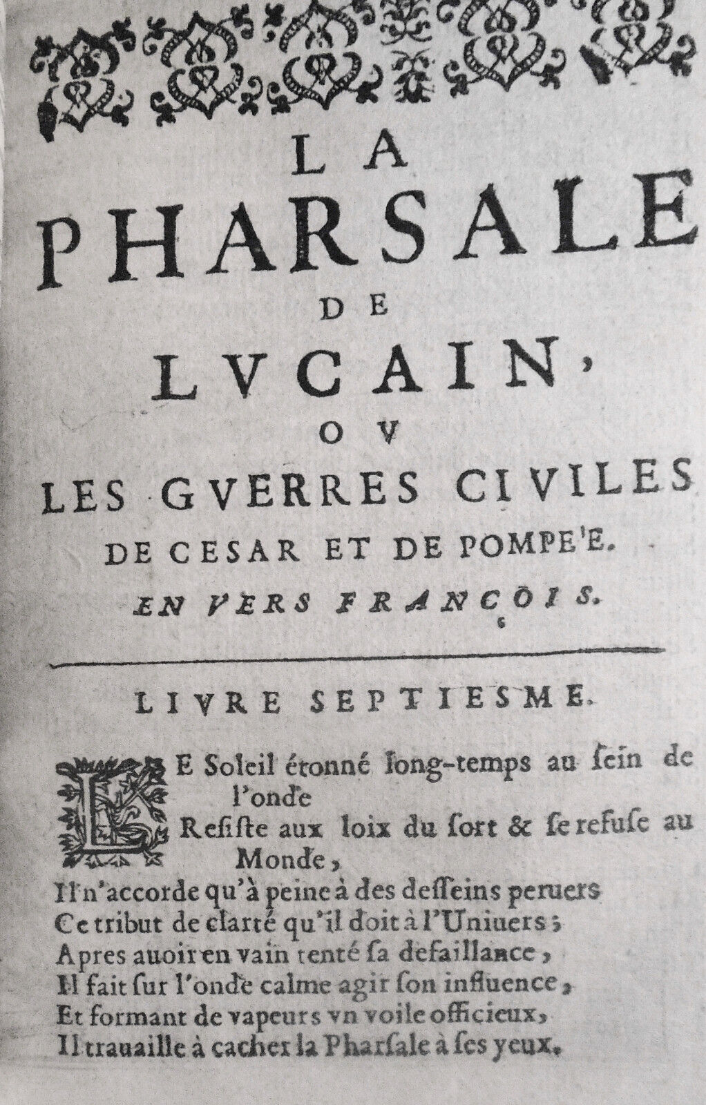 1670 La Pharsale de Lucain. By Marcus Annaeus Lucanus. [Binding; Illustrated]