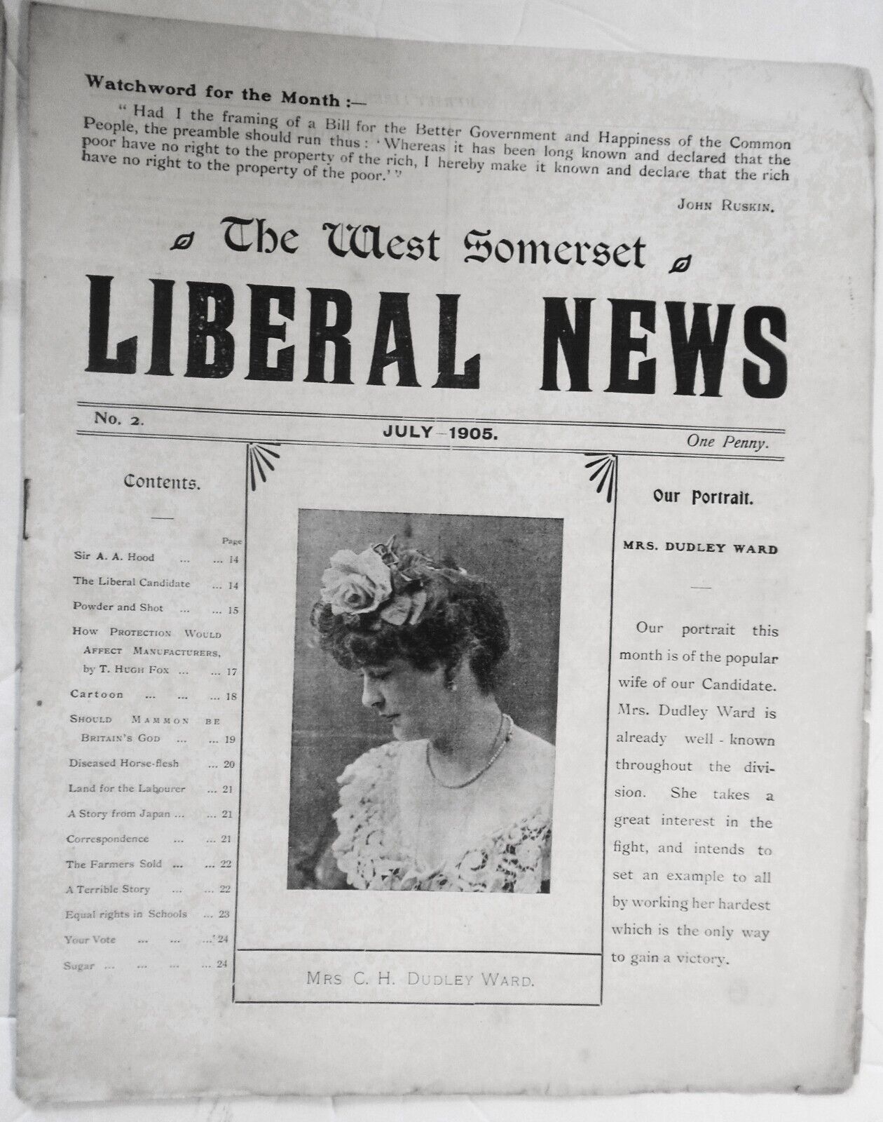 1905 West Somerset Liberal vs. Conservative dueling Publications July '05