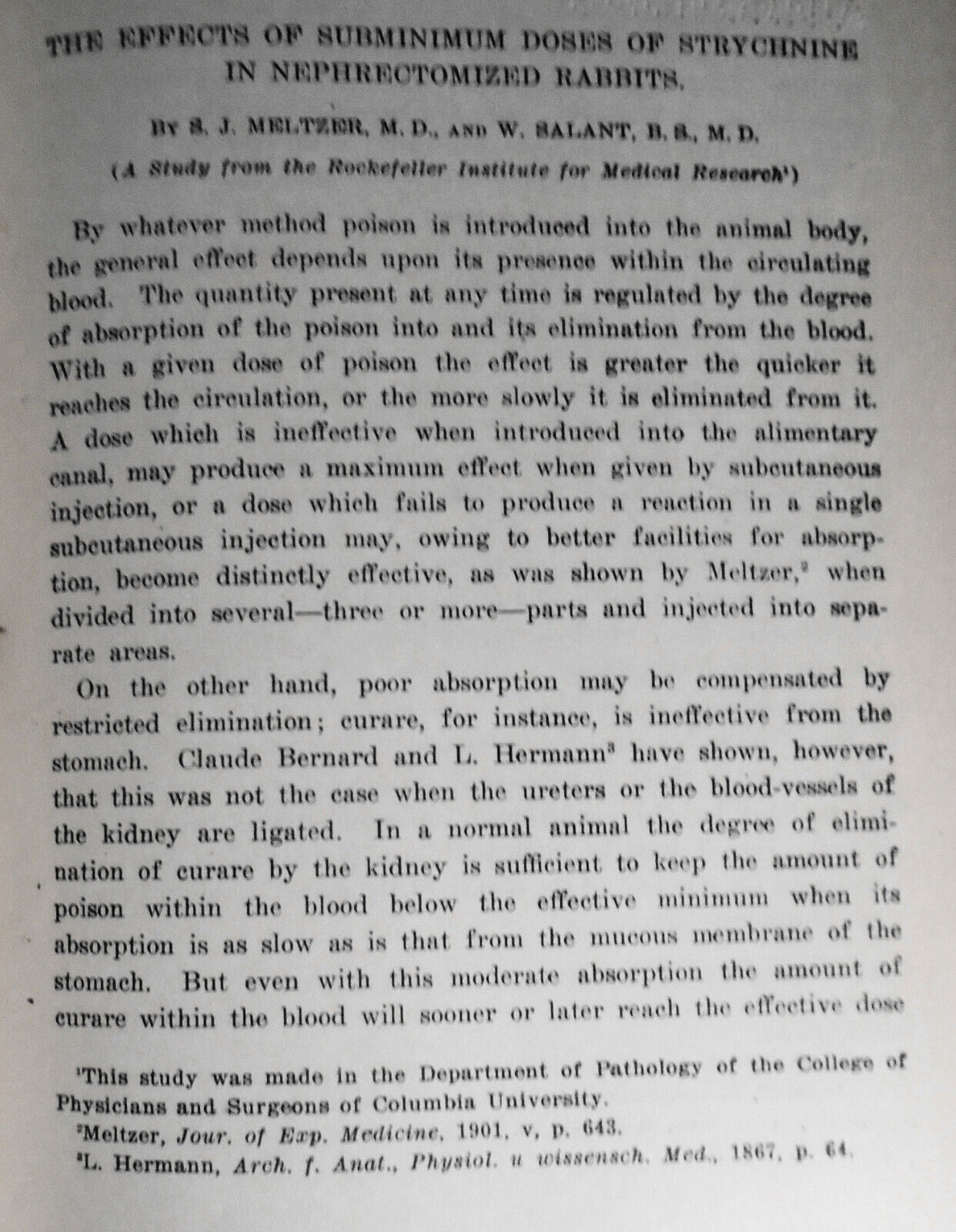 Studies From the Rockefeller Institute for Medical Research - Volume 3, 1905