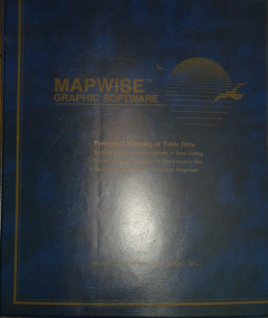 MapWise 2.02, by Market Action Reseach Software 1988. Graphic perceptual mapping