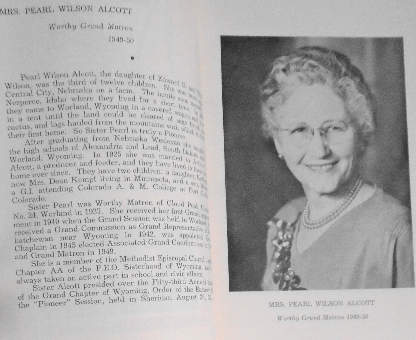 1950 Proceedings of Grand Chapter of Wyoming, Order of the Eastern Star