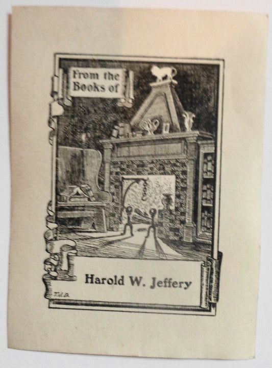 Harold W. Jeffery, Ex Libris Bookplate designed by T. J. Dowling