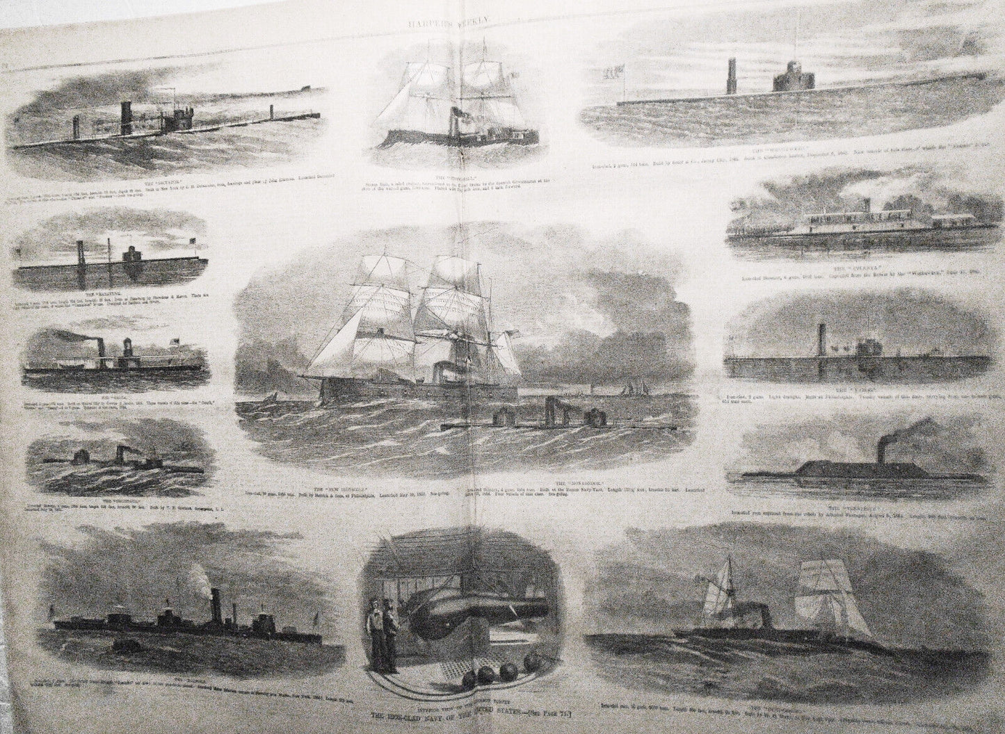 Harper's Weekly February 3, 1866. Louisiana Map; Iron-Clad Navy; The Lost Found.