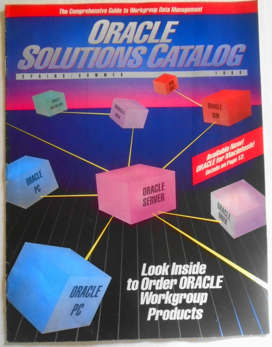 Oracle Solutions Catalog, Spring/Summer 1989. By Oracle Corporation. [Database].