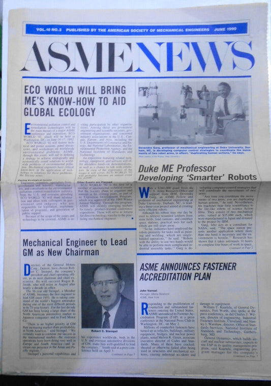 ASME News, June 1990 - By American Society of Mechanical Engineers