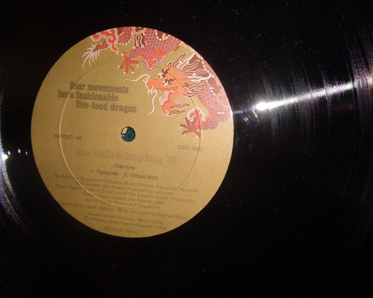 SIGNED Carman Moore ‎– Four Movements For A Fashionable Five-Toed Dragon LP