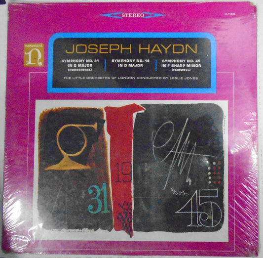 Joseph Haydn Symphony No 31 & 19 D Major & 45 In F Sharp Nonesuch H-71031 Sealed