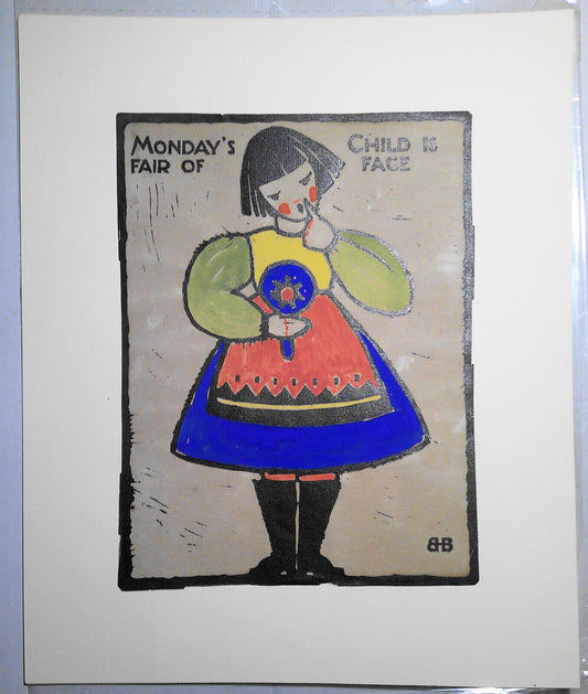 Monday's Child is Fair of Face - original vintage color print [1930s]