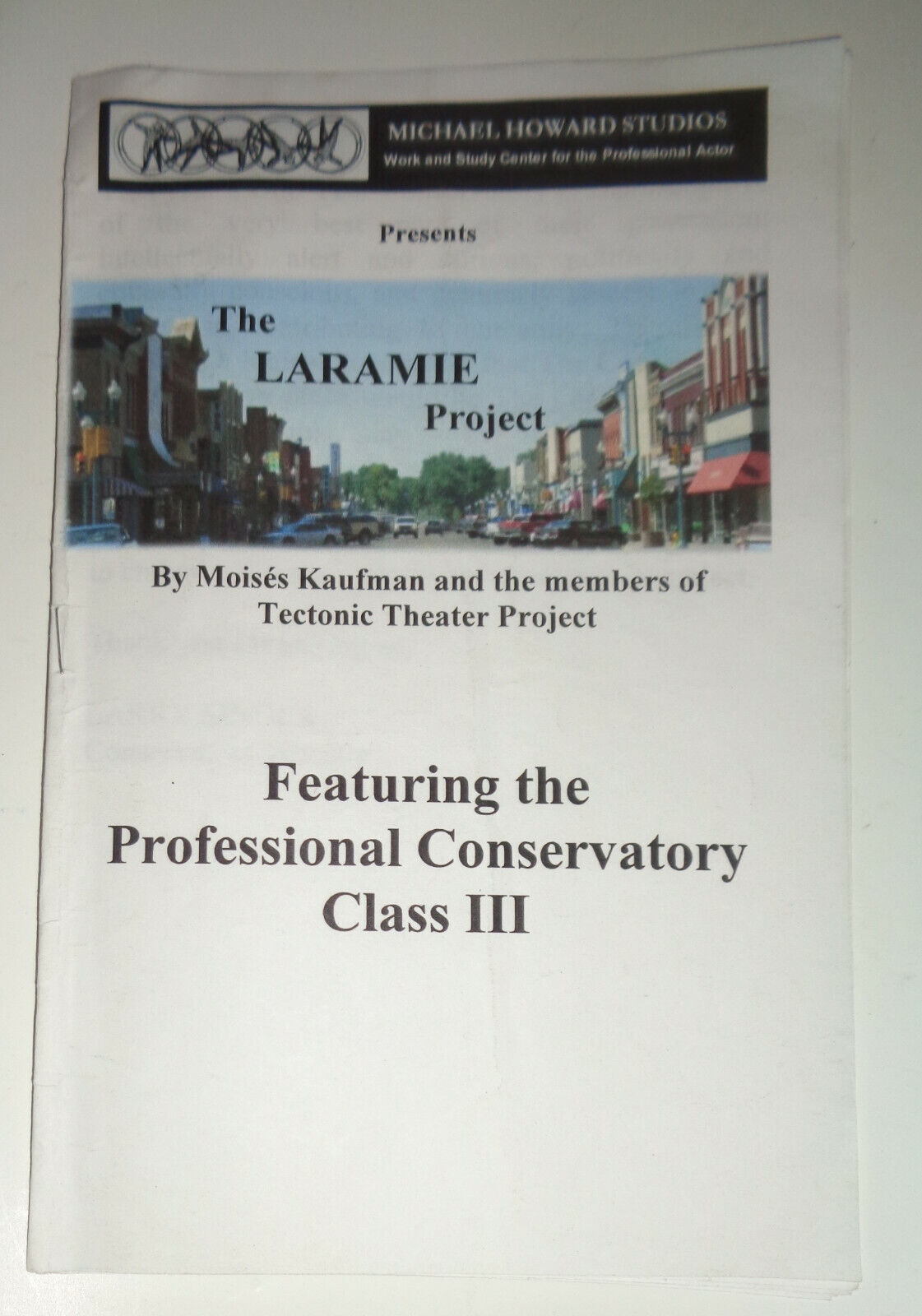 THE LARAMIE PROJECT -  Program - Michael Howard Studios Conservatory Class 2005