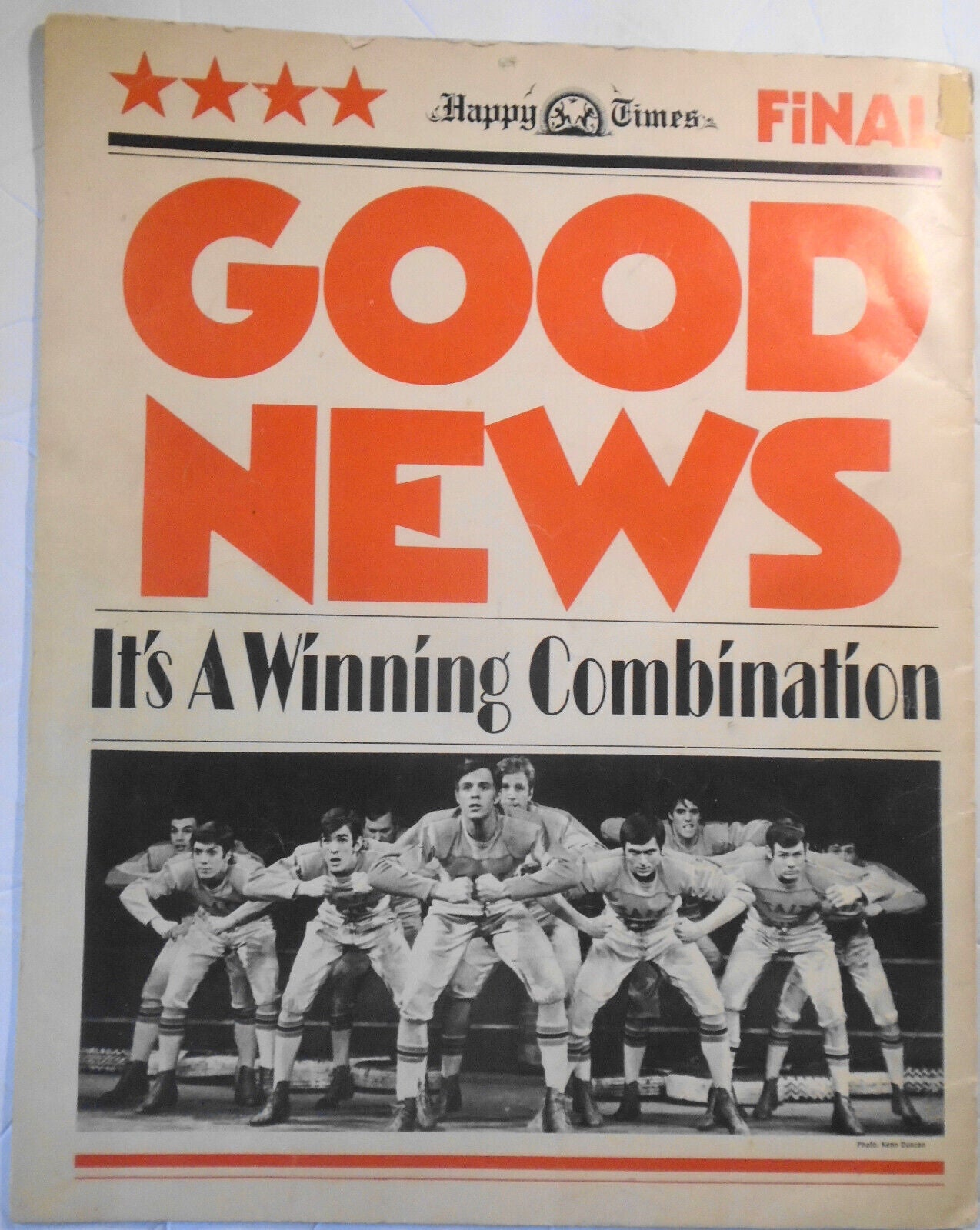 SIGNED Alice Faye & Stubby Kaye, et al   Good News souvenir Program, 1974