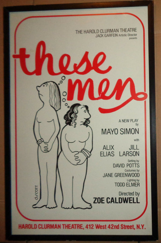 These Men - 1980 Original poster - Harold Clurman Theatre, 42nd Street, NYC