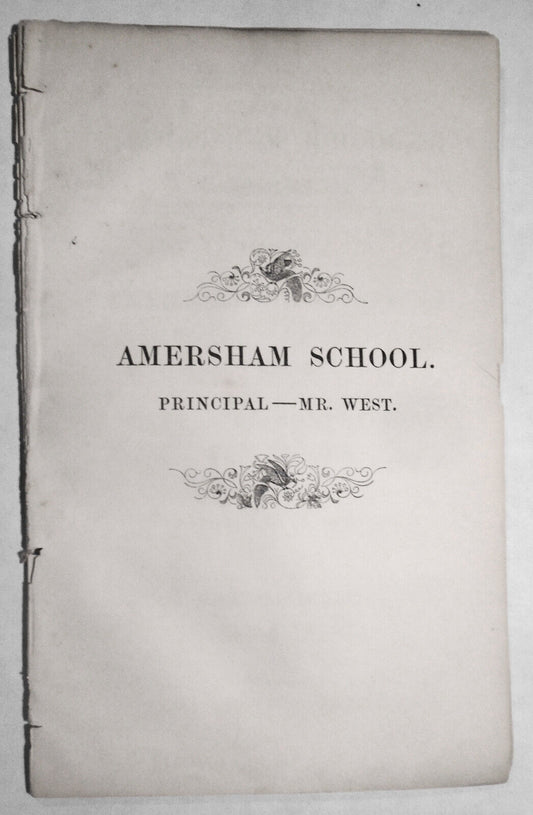 1844 Amersham School - Examination Questions and the Successful Prize Winners