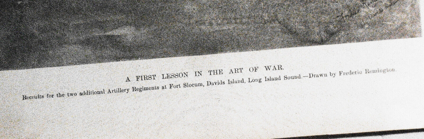 A First Lesson in the Art of War, by Remington - Harper's Weekly  1898  Original