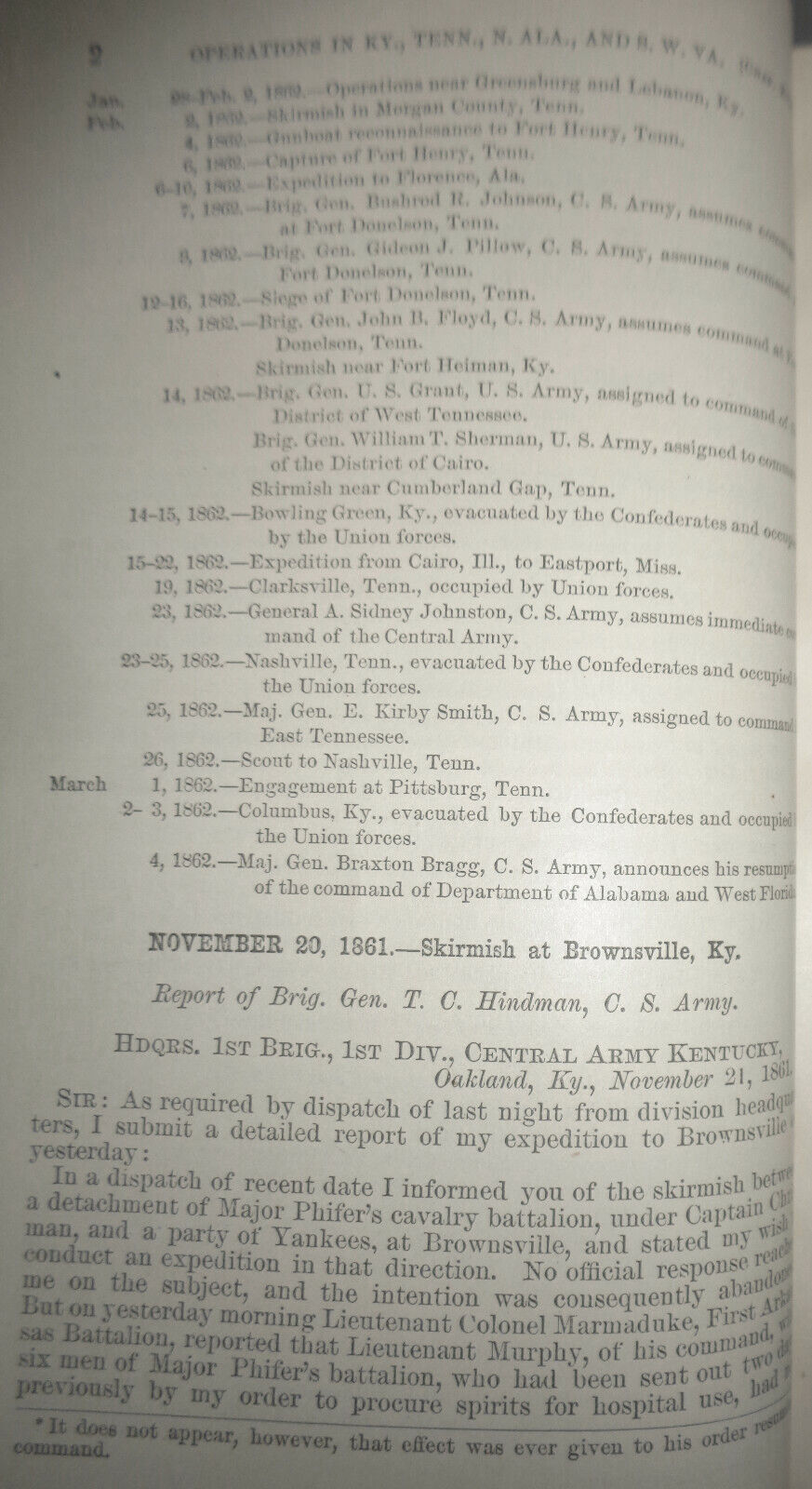 1882 War of Rebellion - Ser 1, Vol 7 Part 1, Operations Kentucky, Tennessee...