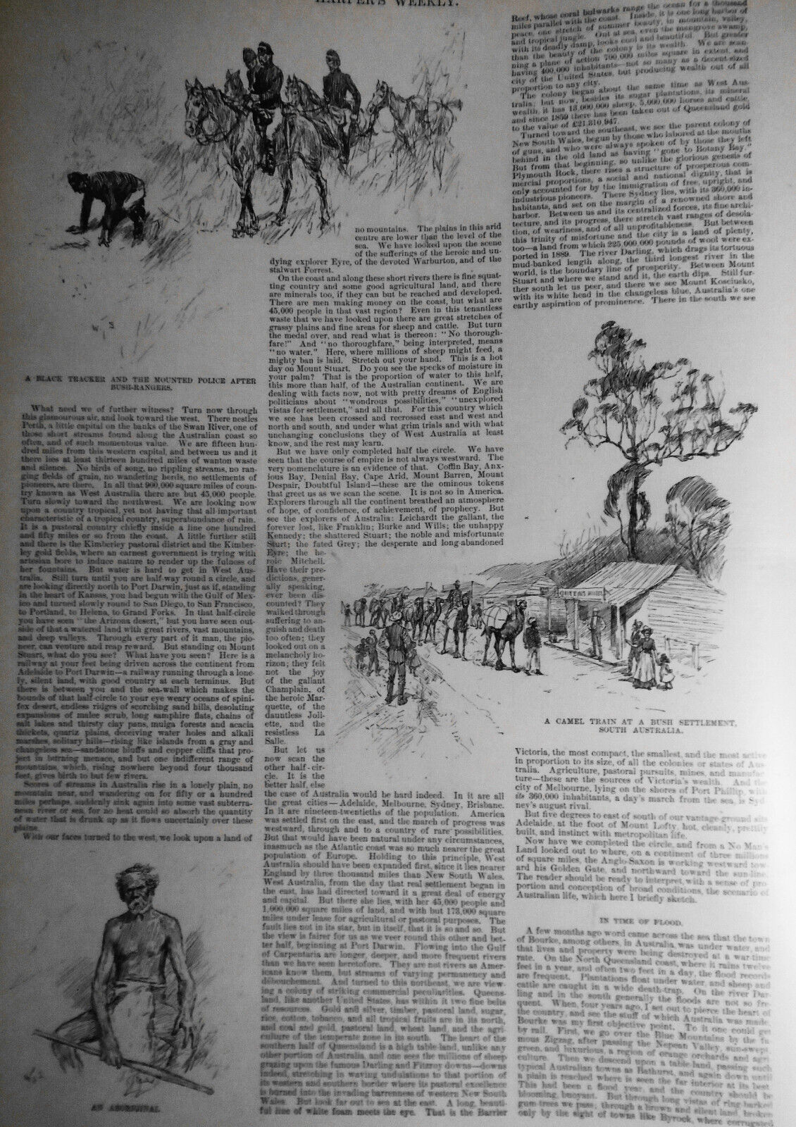 Harper's Weekly April 18, 1891 - P T Barnum death; Australia Life; Baby King etc
