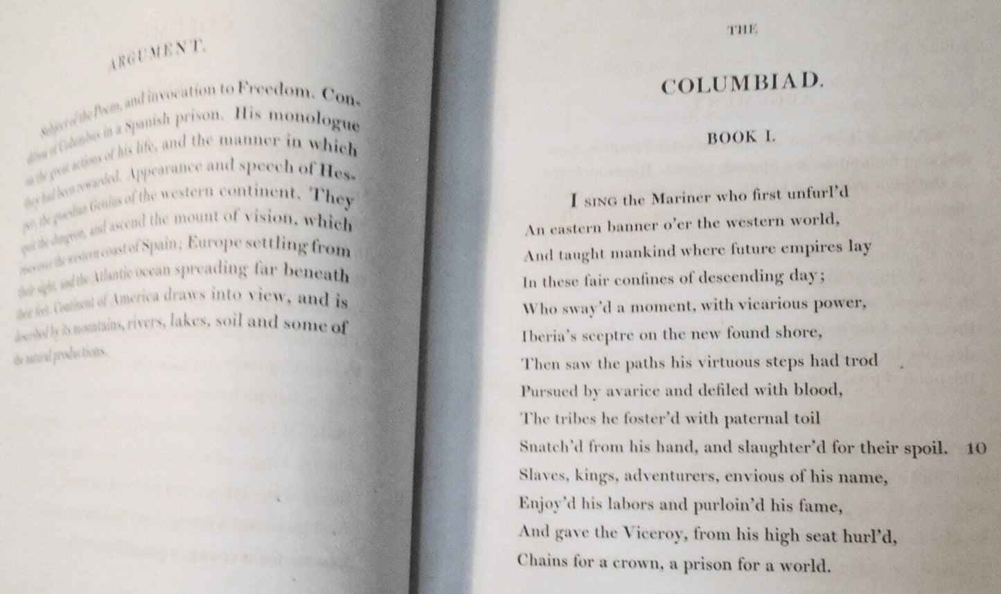 1807 The Columbiad : a poem, by Joel Barlow.  First edition.