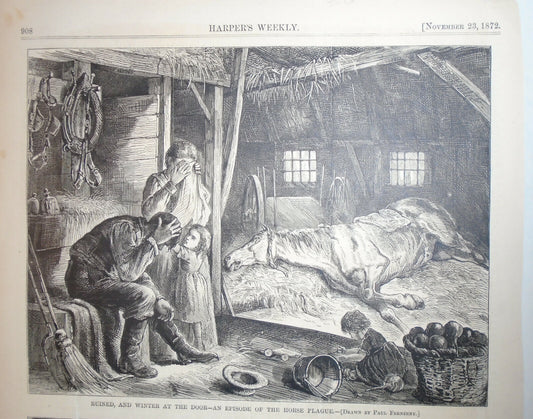 Ruined, And Winter At The Door - An Episode Of The Horse Plague - HW 1872