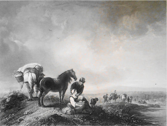 1859  La halte du Voyageur - by  P. Wouwermans