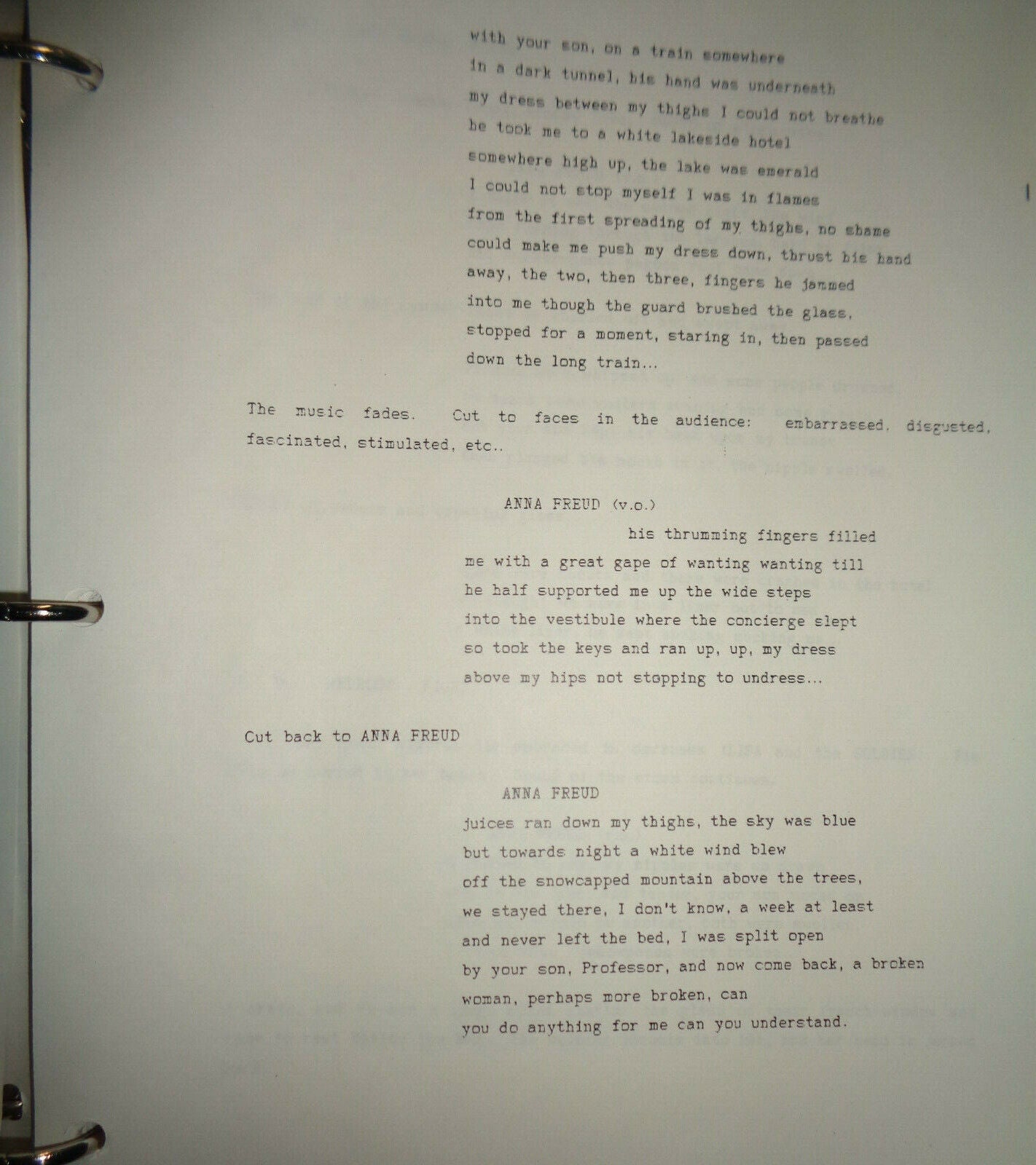 D. M. Thomas - THE WHITE HOTEL - second draft screenplay, unpublished