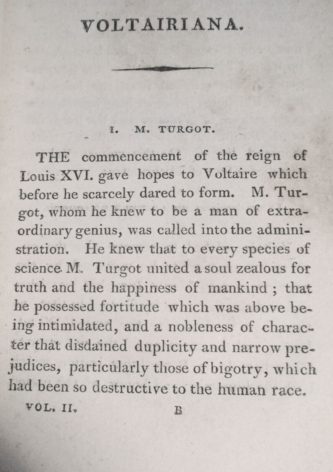 [Voltaire] Voltairiana, by Mary Julia Young - 4 Volumes, 1805 first edition