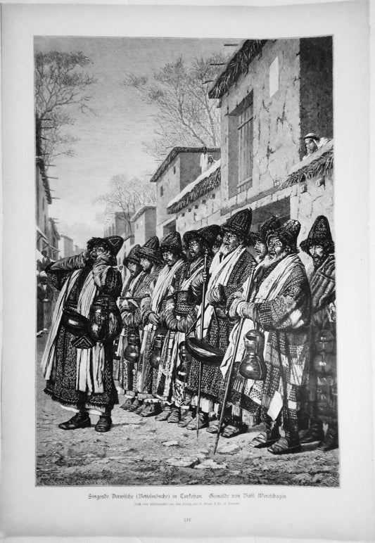 Singende Derwische, Bettelmönche in Turkestan, by Basil Wereschagin -- 1882