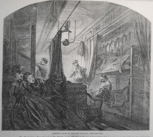Sleeping coach on the Erie Railway - Frank Leslie's, May 4, 1867