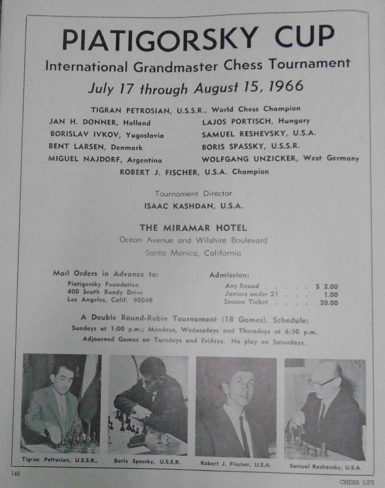Chess Life, June 1966 -  Petrosian-Spassky Match, etc..