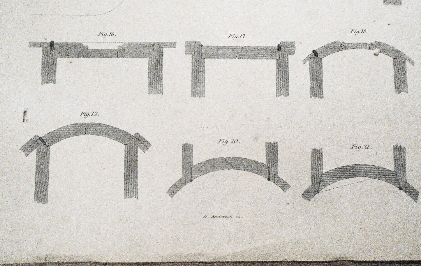 1832 JOINERY, engraved by H. Anderson - Plate CCCXXXIV, Edinburgh Encyclopedia