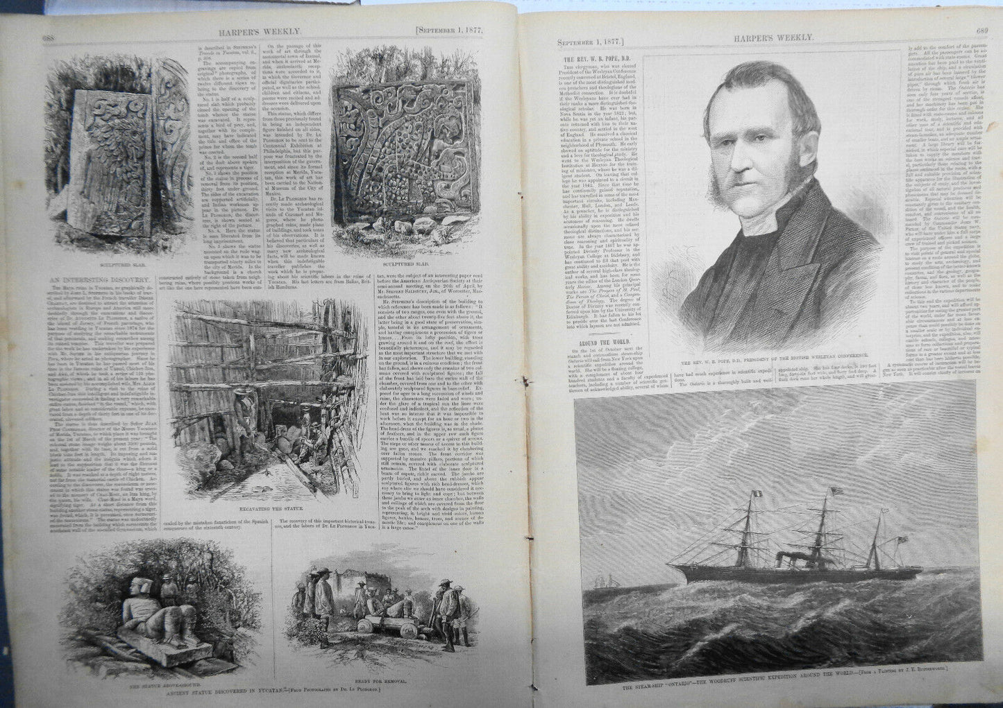 Harper's Weekly - Sept 1, 1877  - The Smallbreed (Black) Family at Seashore; etc