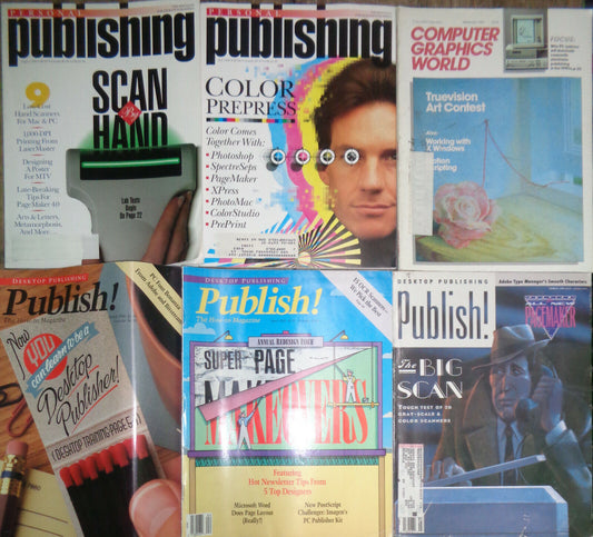 6 Desktop Publishing and Graphics magazines - 1988-90