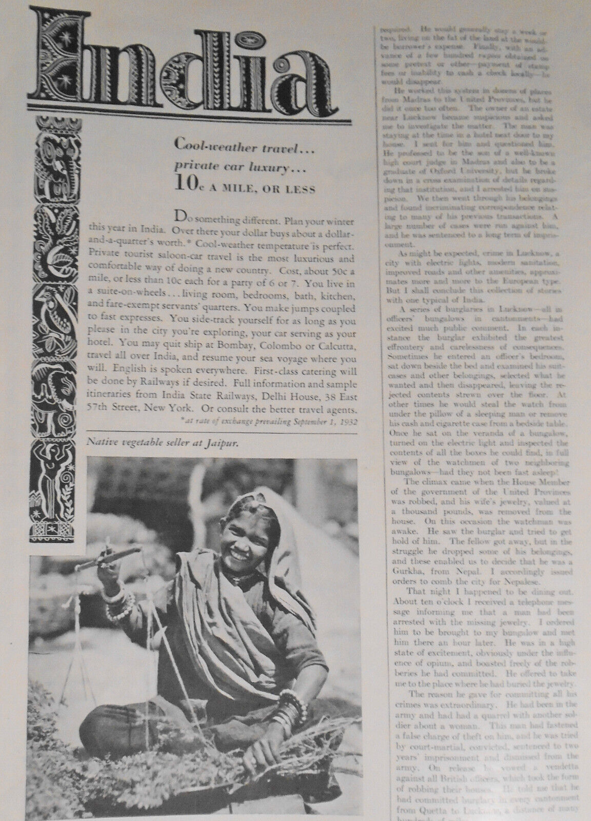 Asia Magazine, September-October  1932 - Original Complete Issue