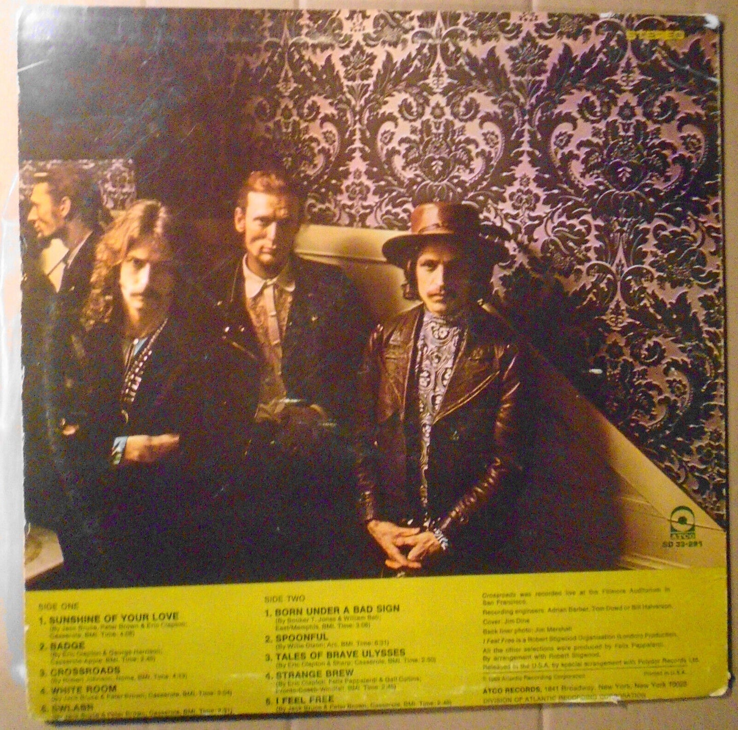 Cream : Disraeli Gears & Best of Cream - 2 LP lot - Eric Clapton; vinyl records