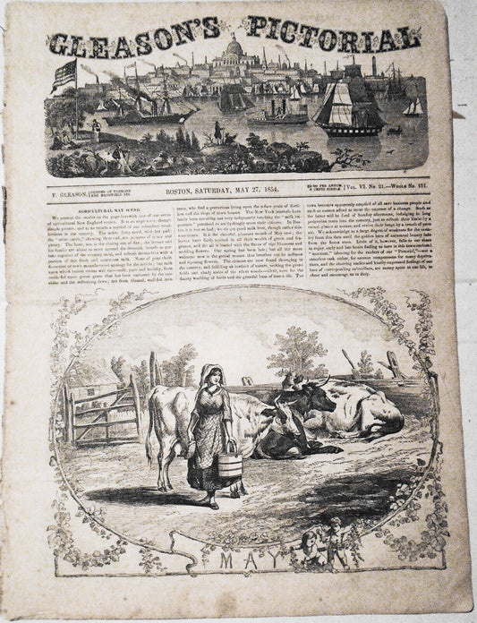 Gleason's Pictorial, May 27, 1854 - Crystal Palace; Ticonderoga; Cassoway...
