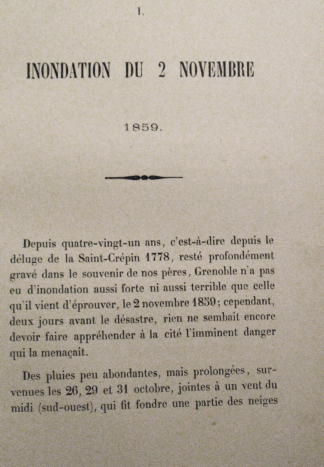 1859 Grenoble inonde. I. Notice sur l'inondation... II. Grenoblo malherou... etc